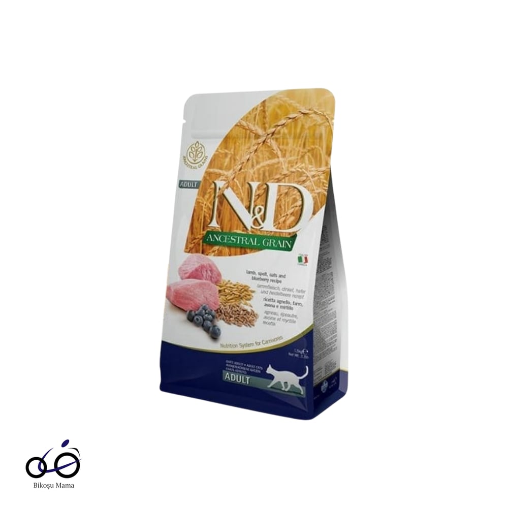 N&D Ancestral Grain Düşük Tahıllı Kuzu Yaban Mersini Kısırlaştırılmış Kedi Maması 10kg