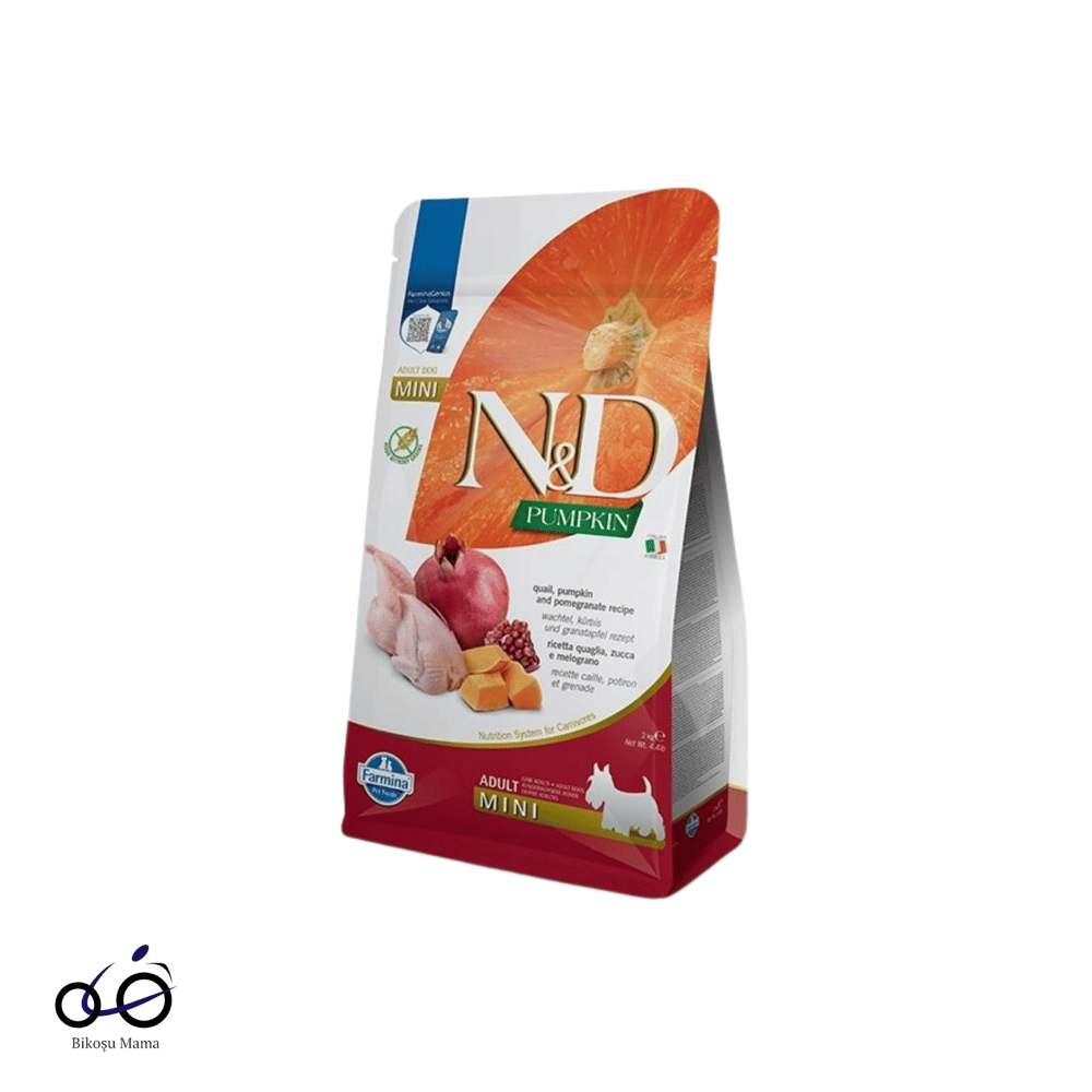 N&D PUMPKIN Bıldırcın ve Narlı Mini Irk Yetişkin Köpek Maması 2kg