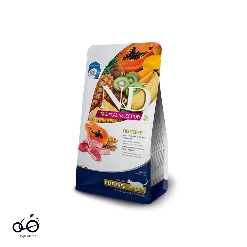 N&D Tropical Selection Kuzu Etli ve Tropikal Meyveli Kısırlaştırılmış Kedi Maması