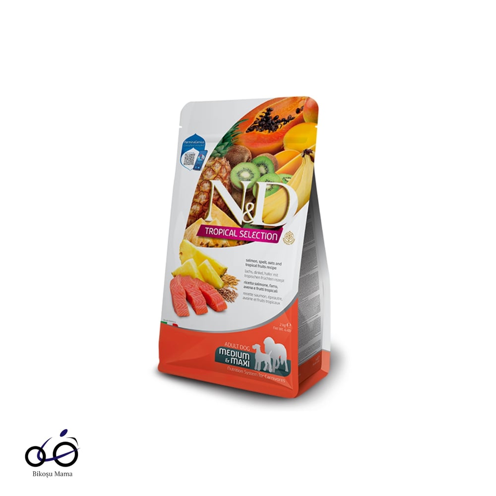 N&D Tropical Selection Somon ve Meyveli Orta ve Büyük Irk Köpek Maması