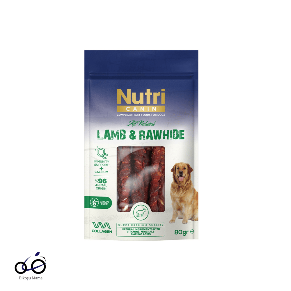 Nutri Canin Kuzu Eti Sarılı Kemik Köpek Ödülü Small 80gr