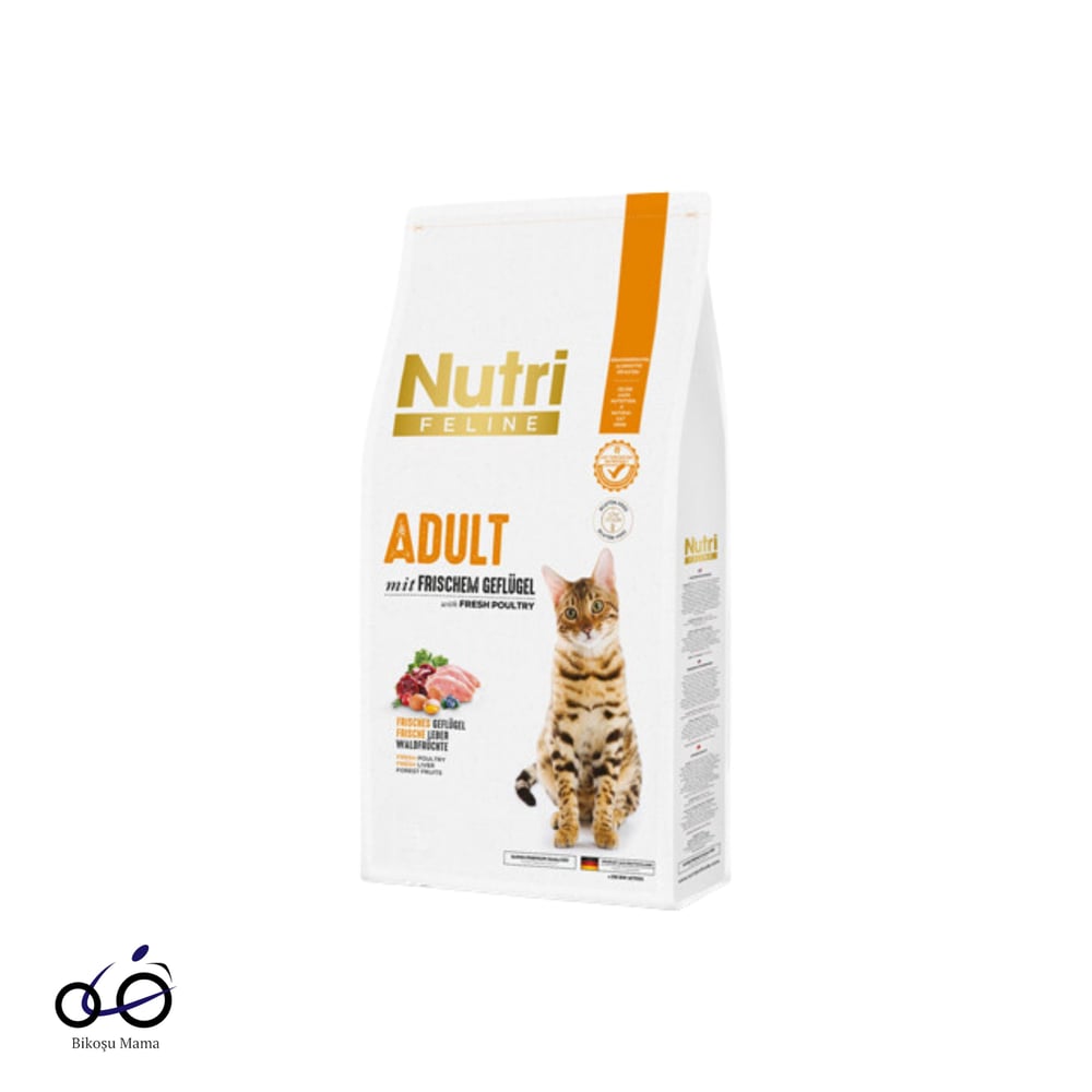 Nutri Feline Glutensiz Kümes Hayvanlı Düşük Tahıllı Yetişkin Kedi Maması 10kg