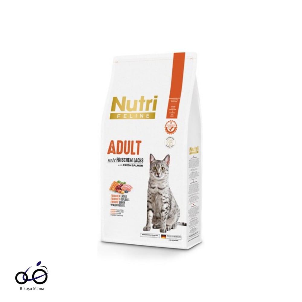 Nutri Feline Glutensiz Somonlu Düşük Tahıllı Yetişkin Kedi Maması 10kg