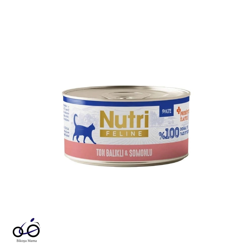 Nutri Feline Kıyılmış Ton Balıklı ve Somonlu Tahılsız Yetişkin Kedi Konservesi 70gr