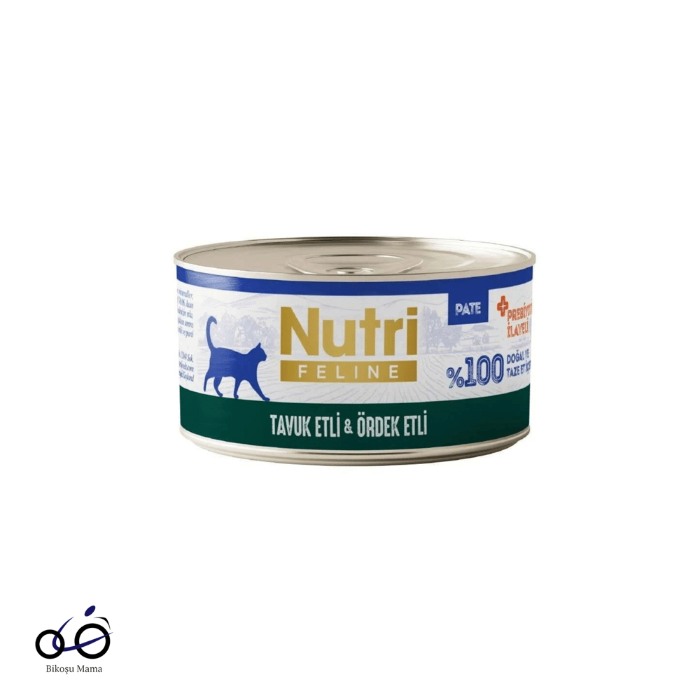 Nutri Feline Tavuk ve Ördek Etli Tahılsız Kedi Konservesi 70gr