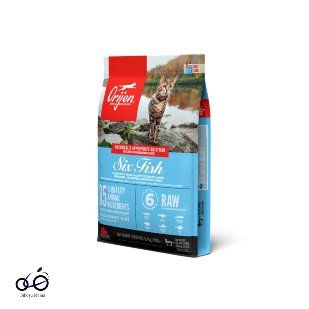  Orijen Six Fish 6 Balıklı Tahılsız Kedi Maması Tüm Irk ve Yaşam Evreleri 1,8 Kg