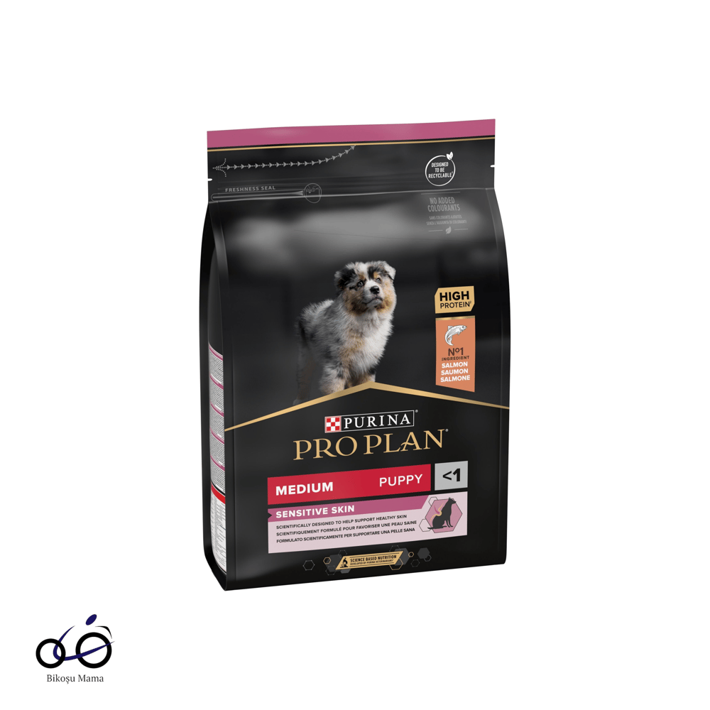Pro Plan Medium Sensitive Skin Somonlu Orta Irk Yavru Köpek Maması