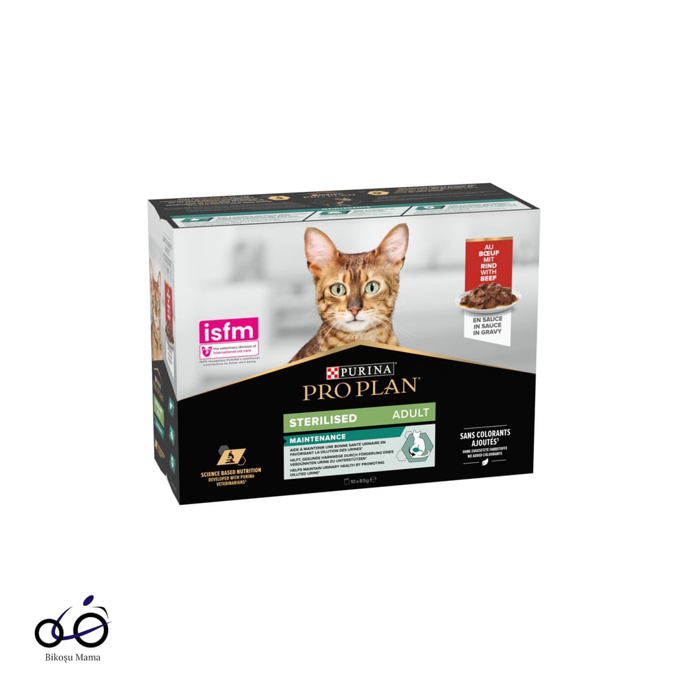 Pro Plan Pouch Sos İçinde Sığır Etli Kısırlaştırılmış Kedi Konservesi 85gr (10'lu)
