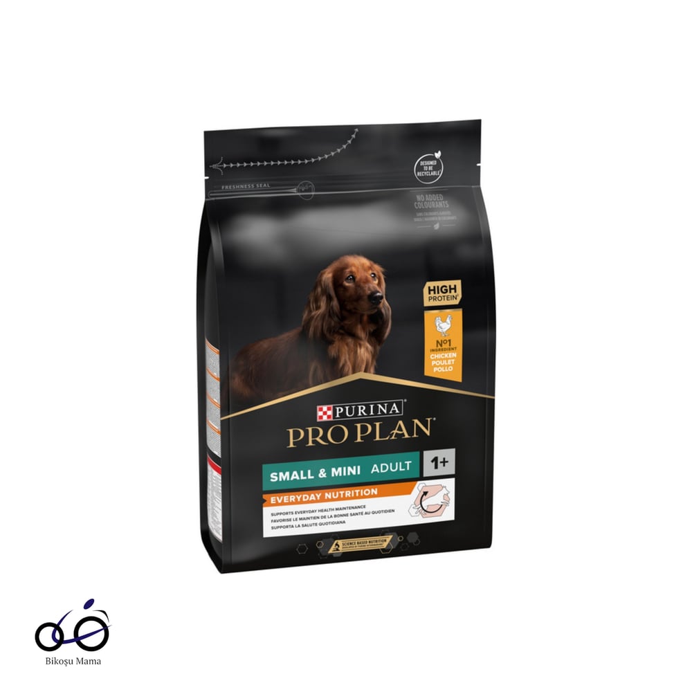 Pro Plan Small & Mini Tavuklu Küçük Irk Yetişkin Köpek Maması 3 kg paketi.