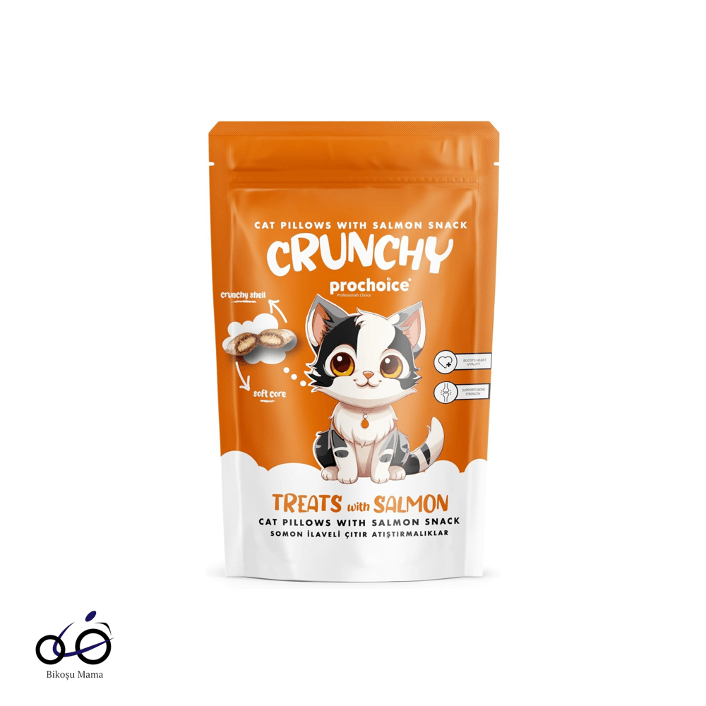 Prochoice Crunchy Salmon, Kediler için Somon Balığı İlaveli Çıtır Atıştırmalık 60gr