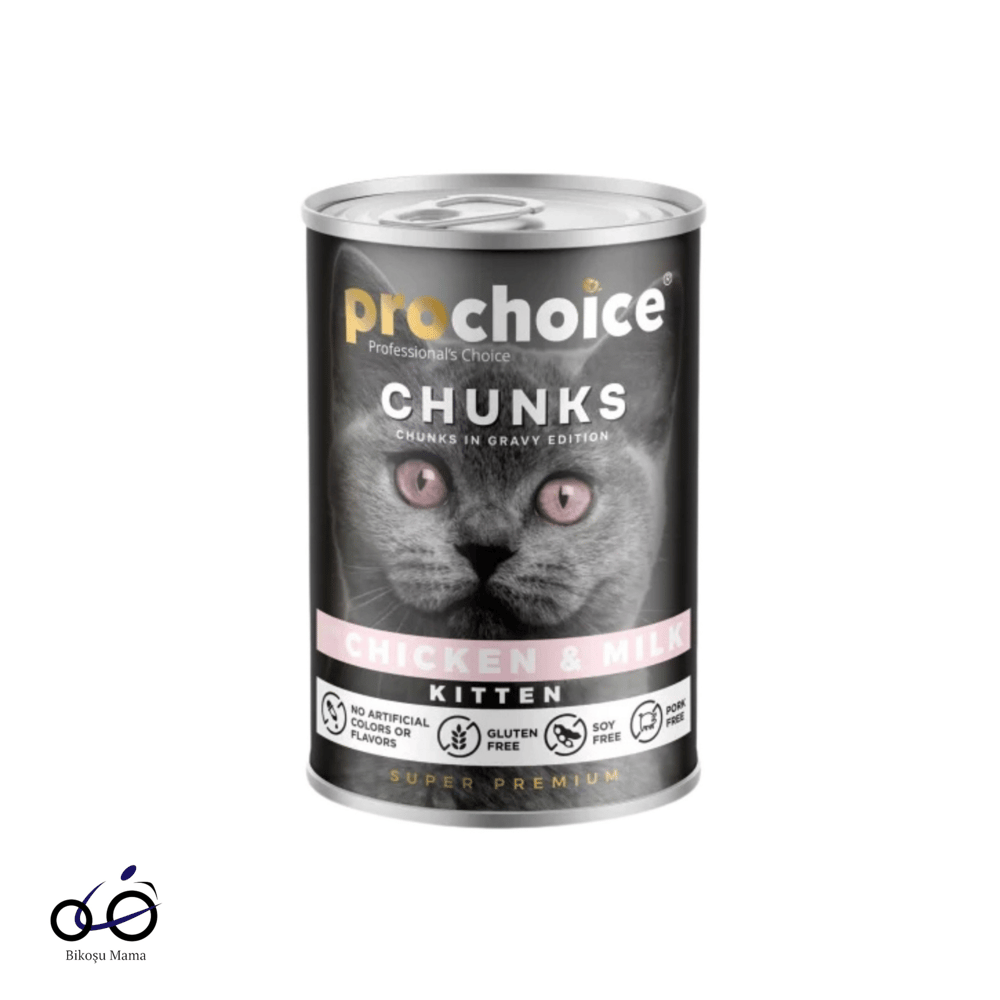 Prochoice Tavuklu ve Sütlü Gravy Soslu Yavru Kedi Konservesi 400gr