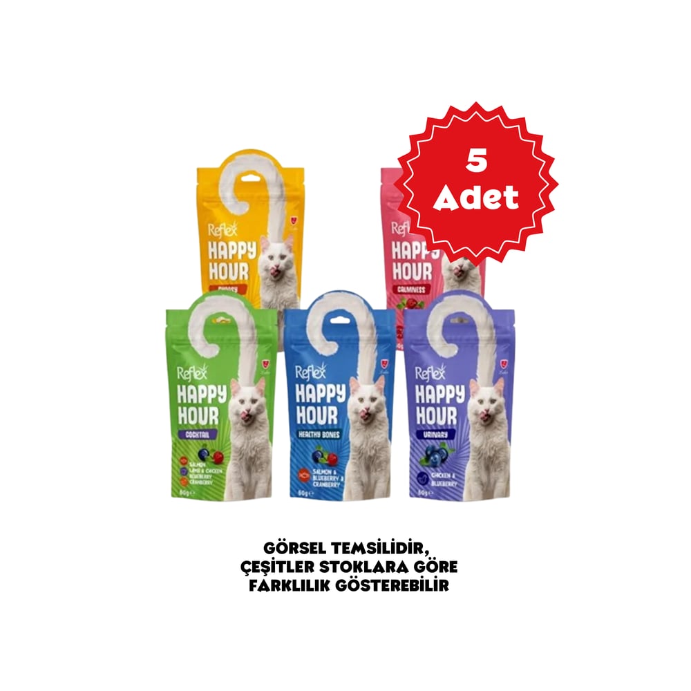  Reflex Plus Happy Hour Karışık Kedi Ödül Maması 60gr x 5 Adet