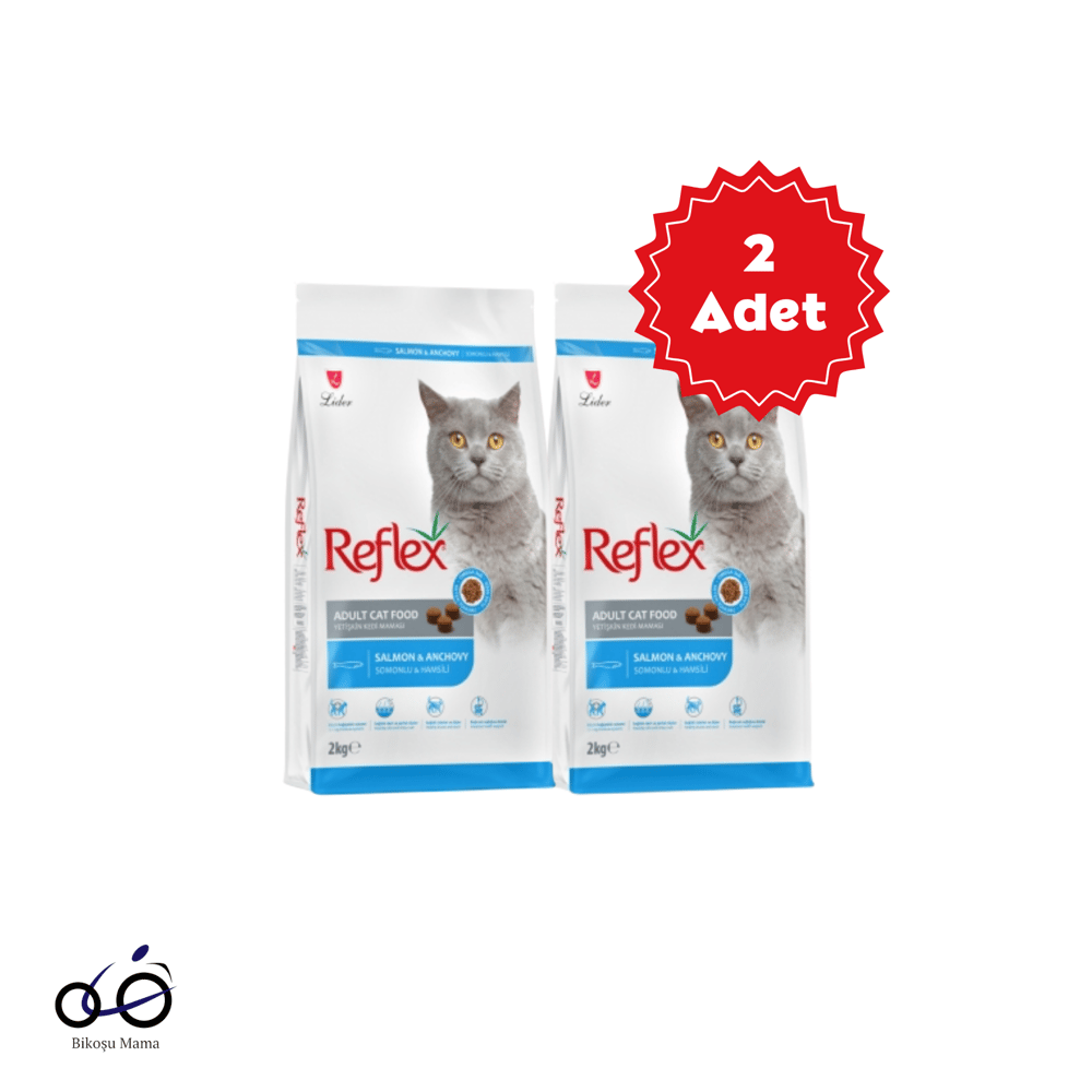  Reflex Somonlu ve Hamsili Yetişkin Kedi Maması 2kgX2 Adet