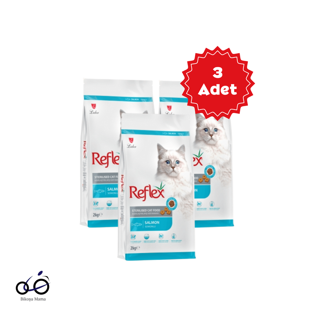  Reflex Somonlu ve Pirinçli Kısırlaştırılmış Kedi Maması 2kgX3 Adet