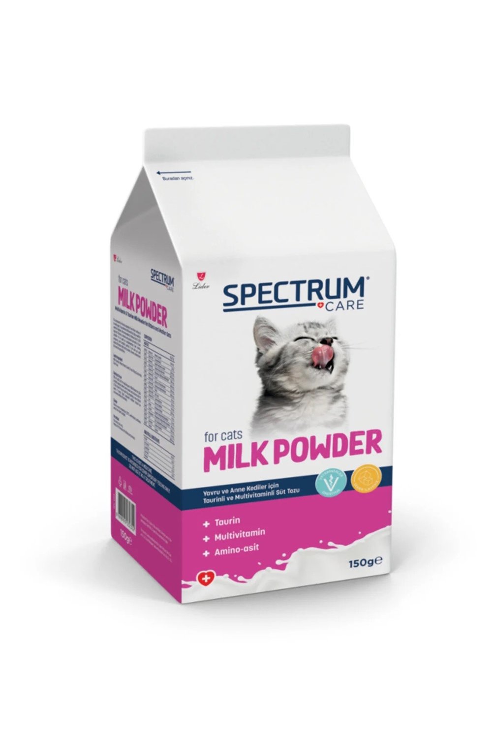  Spectrum Care Yavru Kediler için Taurin ve Multivitaminli Süt Tozu 150gr