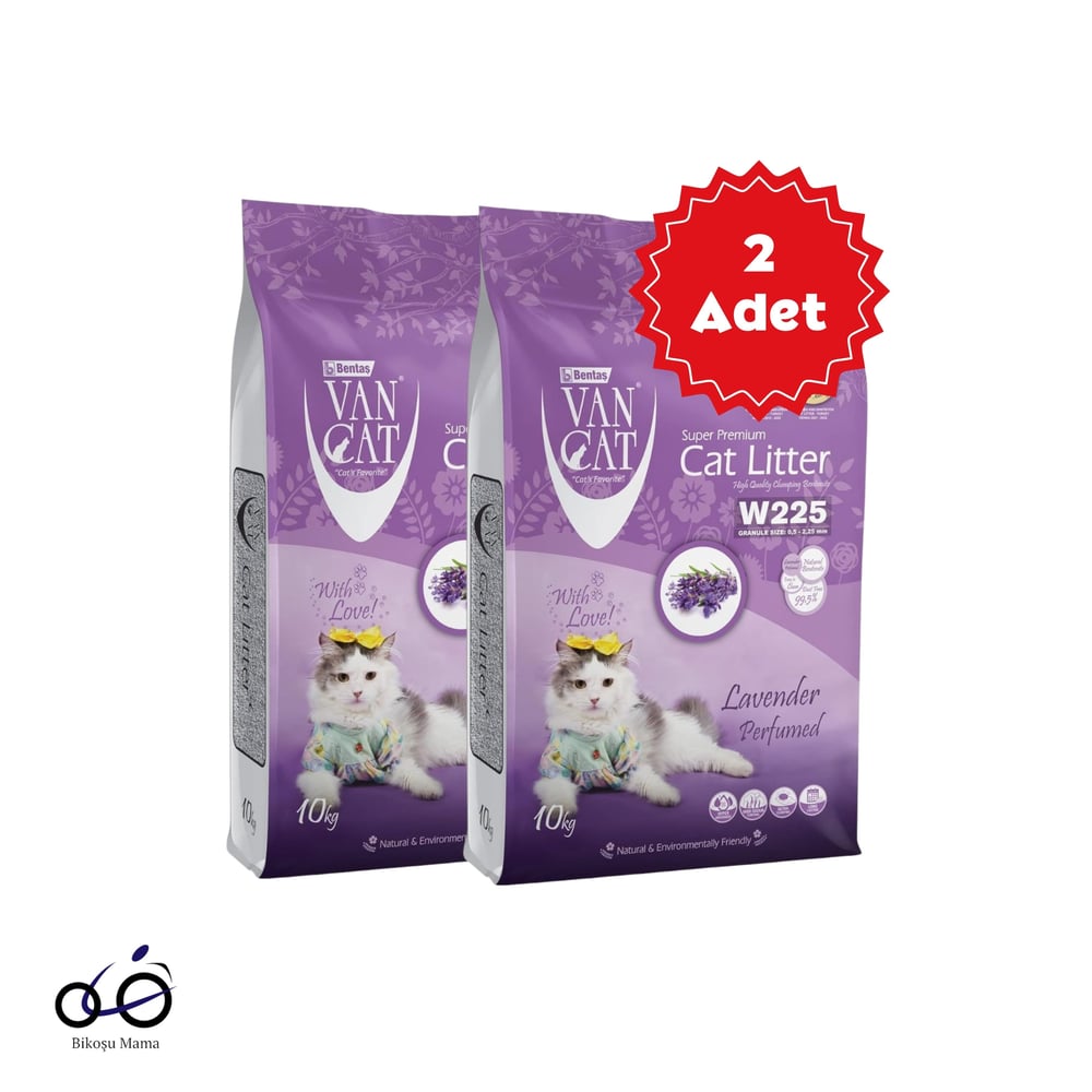 Vancat Lavanta Kokulu İnce Tane Kedi Kumu 10LX2 Adet