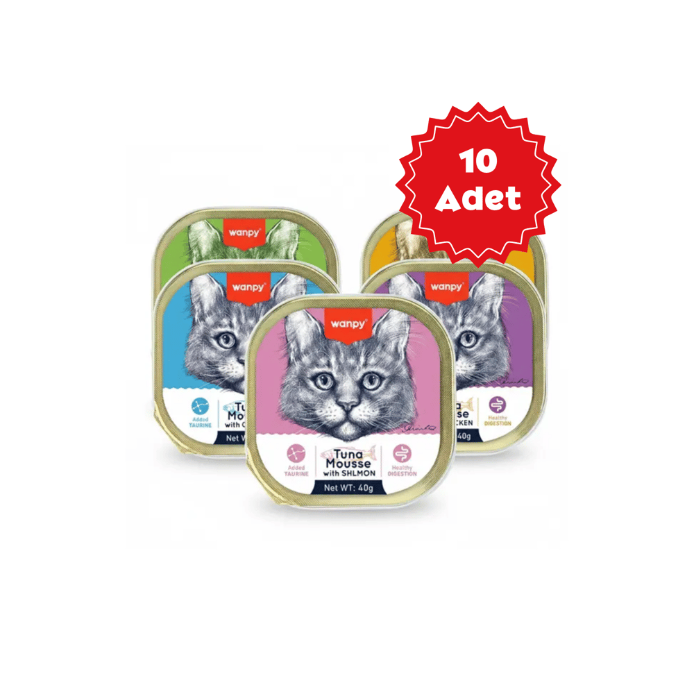  Wanpy Alutray Ezme Karışık Set Kedi Konservesi 40gr x 10 Adet