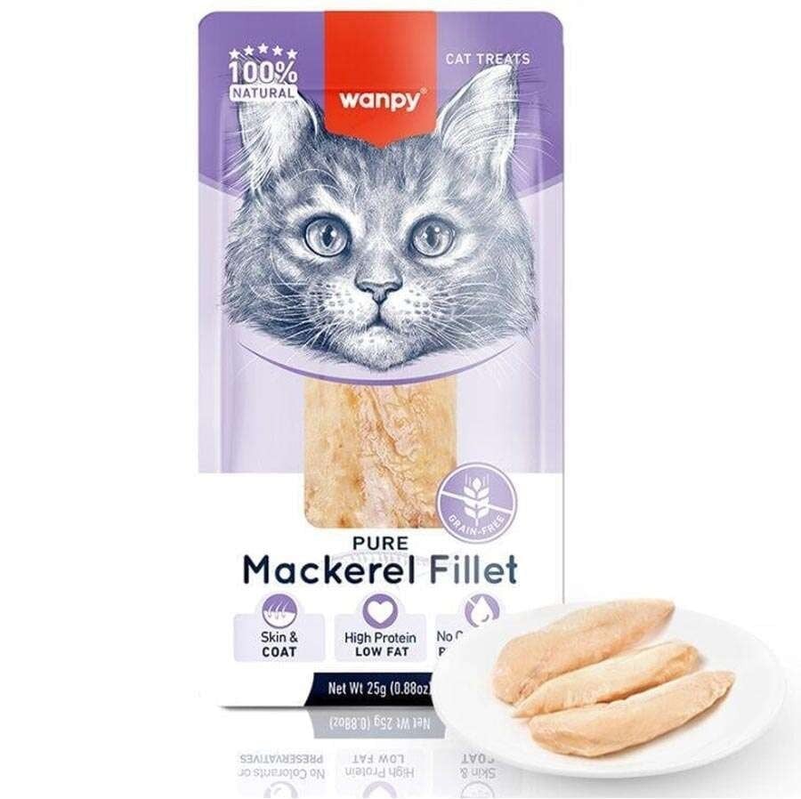  Wanpy Pure Mackerel Fillet Uskumru Balık Fileto Kedi Ödülü 25gr