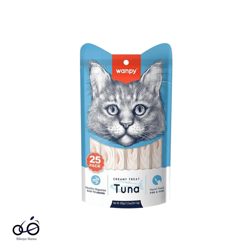 Wanpy Sindirim Sistemi Destekleyici Ton Balıklı Sıvı Kedi Ödülü 14gr (25'li)