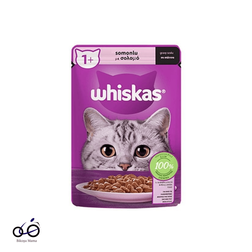 Whiskas Pouch Sos İçinde Somonlu Yetişkin Kedi Konservesi 85gr