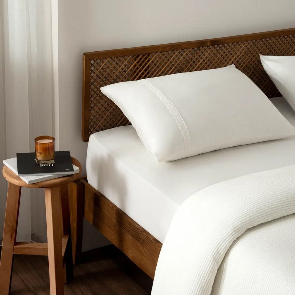 Eco Cotton Alessa Tek Kişilik Pike Takımı Organik Pamuk Krem