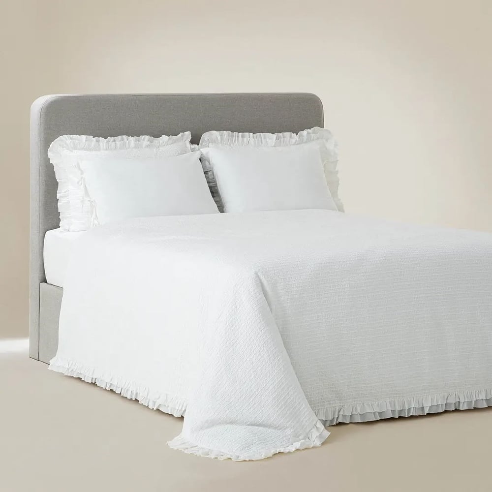 Eco Cotton Ayda Battal Boy Nevresim Takımı Organik Pamuk Krem