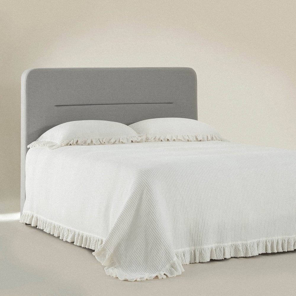 Eco Cotton Dina Çift Kişilik Organik Pamuk Pike Yatak Örtüsü Seti Krem