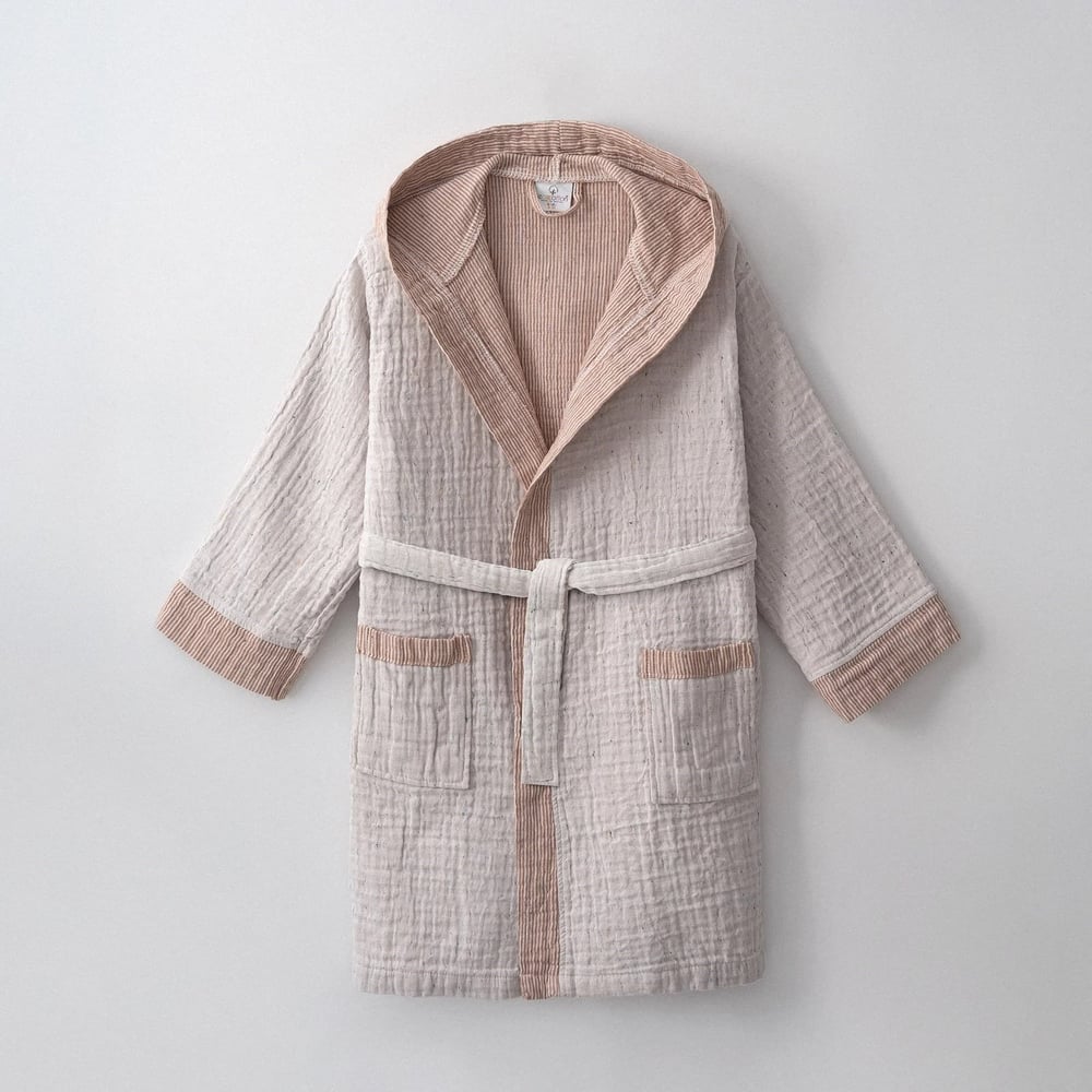 Eco Cotton Melinda Çocuk Bornoz Organik Pamuk Müslin Terra