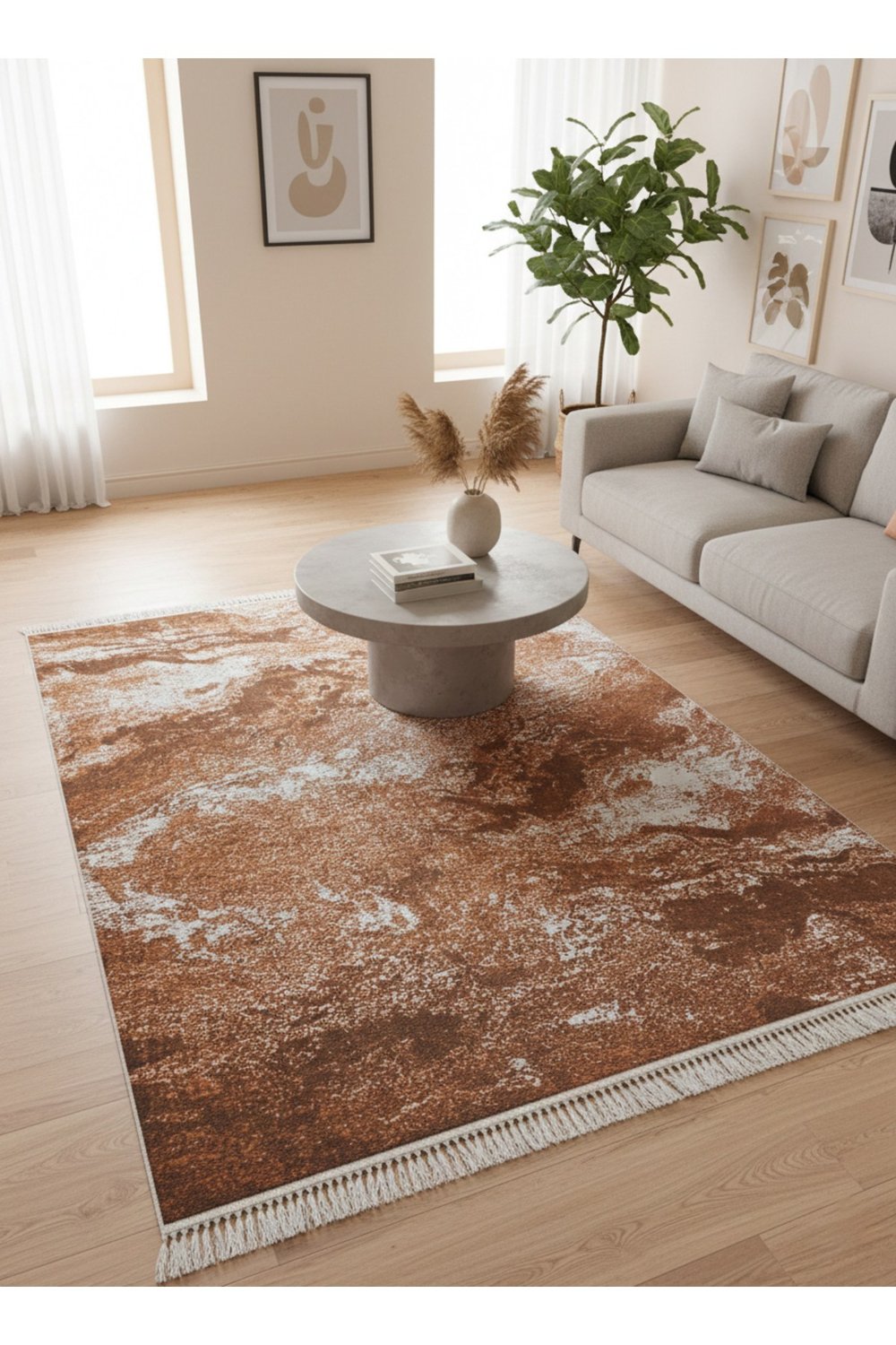 BUHARA PT-225 Kaymaz Dot Taban Antialarjik Salon Mutfak Koridor Halısı