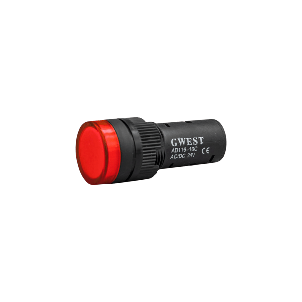 GWEST 16 - 24V - K Led Sinyal 24V. AC-DC Kırmızı 20 Adet