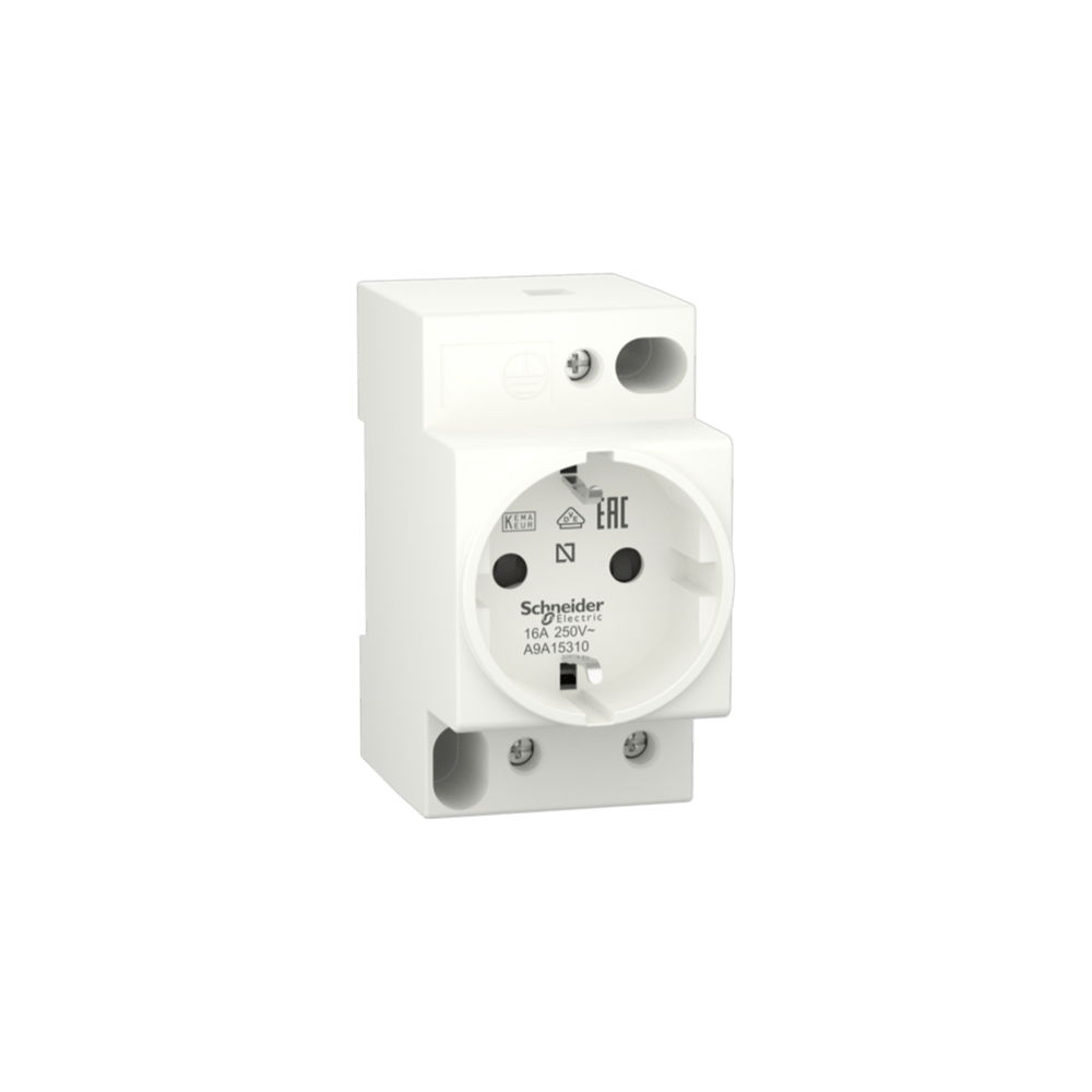 Schneider A9A15310 Modüler Priz 2P+E 10/16A Din Tipi