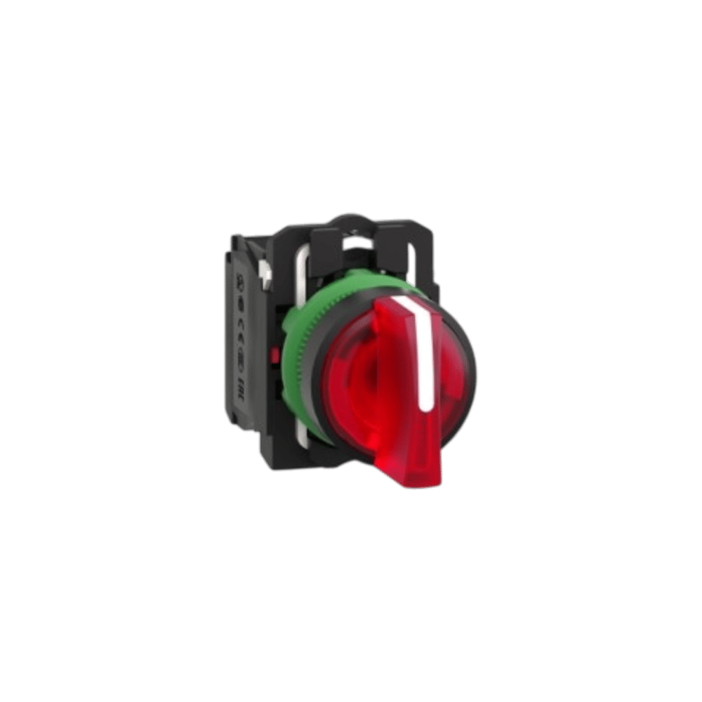 Schneider XB5AK134B5 Işıklı Mandal Buton, Kırmızı, 1 Na + 1 Nk, 24 Ac/Dc Led, 3 Konum