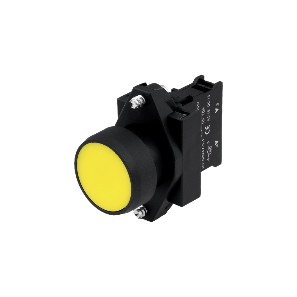 Siemens 3SB6110-0AB10-1BA0 22mm 1NO Plastik Siyah Yaylı Buton