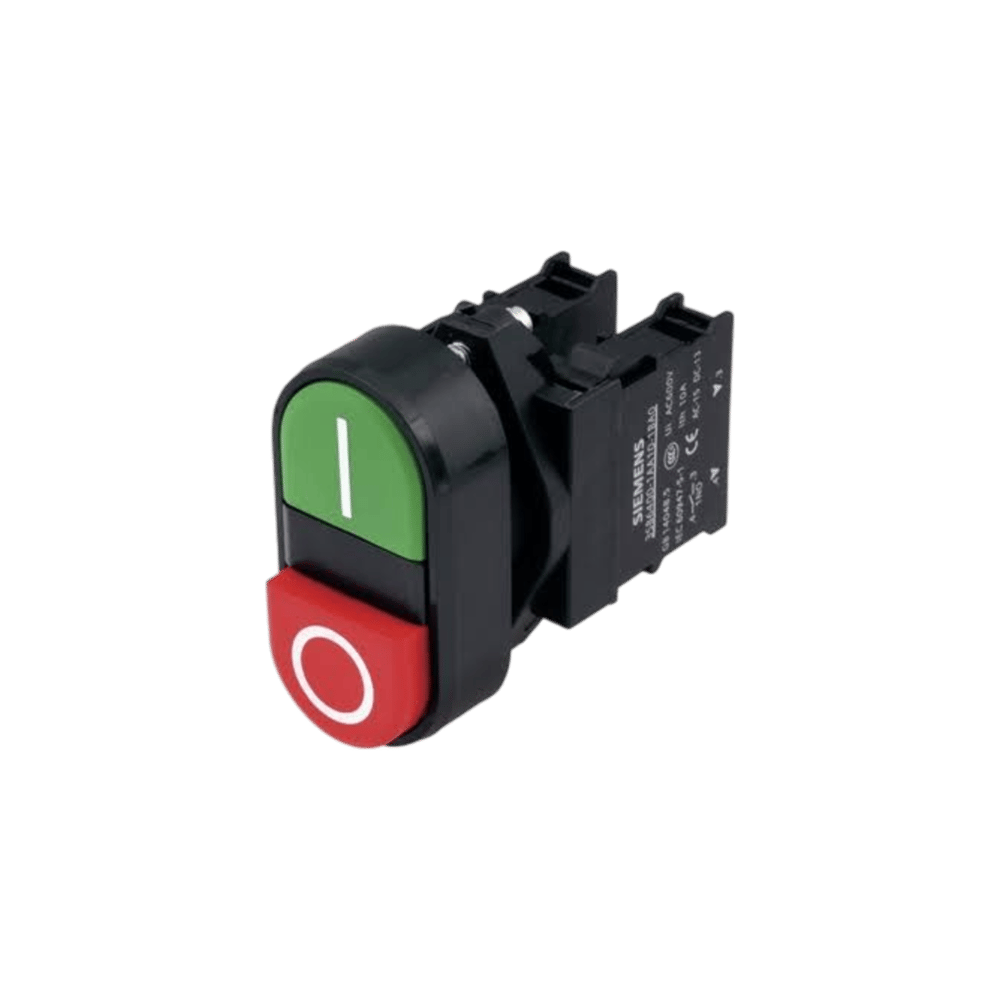 Siemens 3SB6110-3AA24-1MK0 - 22MM 1NO/1NC PLASTİK KOMPLE İKİZ BUTON