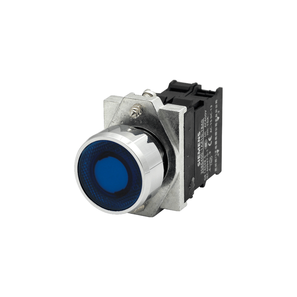 Siemens 3SB6163-0DB50-1BA0 - 22MM LED'Lİ BUTON METAL MAVİ 24V AC/DC