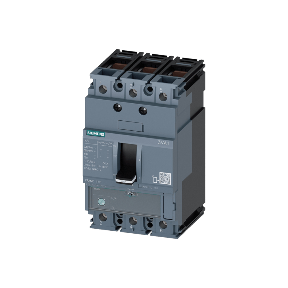 Siemens 3VA1116-5EF36-0AA0 - 3VA1 4P 25A 36kA TM240 MCCB