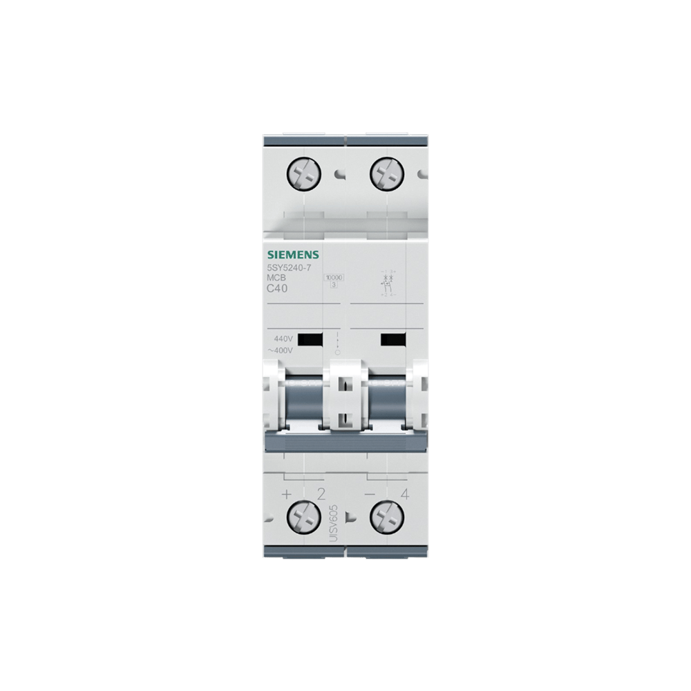 Siemens 5SY5240-7 - 40A 2 KUTUP 10KA C TİPİ OTOMATİK SİGORTA