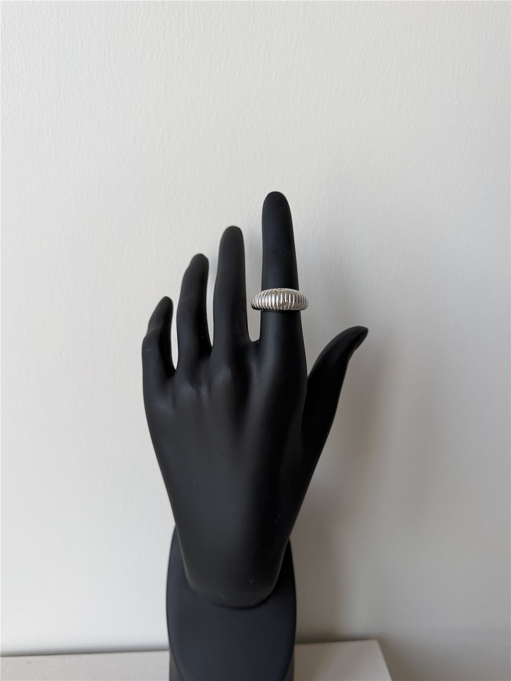 Arkadan Ayarlanır Bombe Basic Yüzük Gümüş