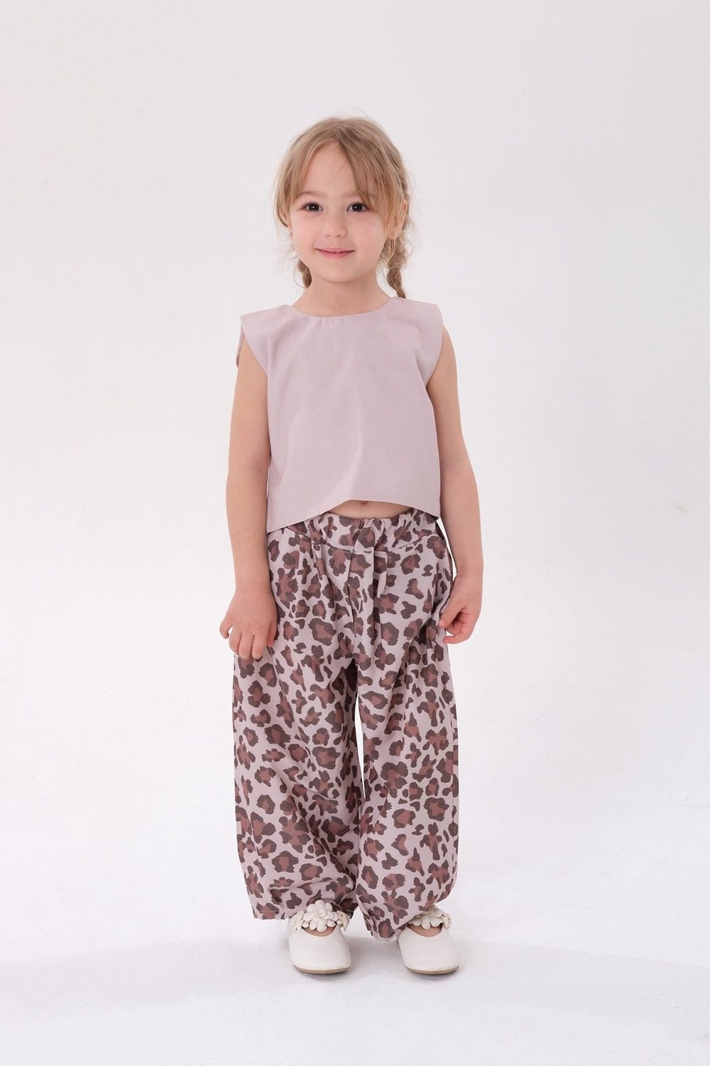 Leopar Balon Pantolonlu Takım