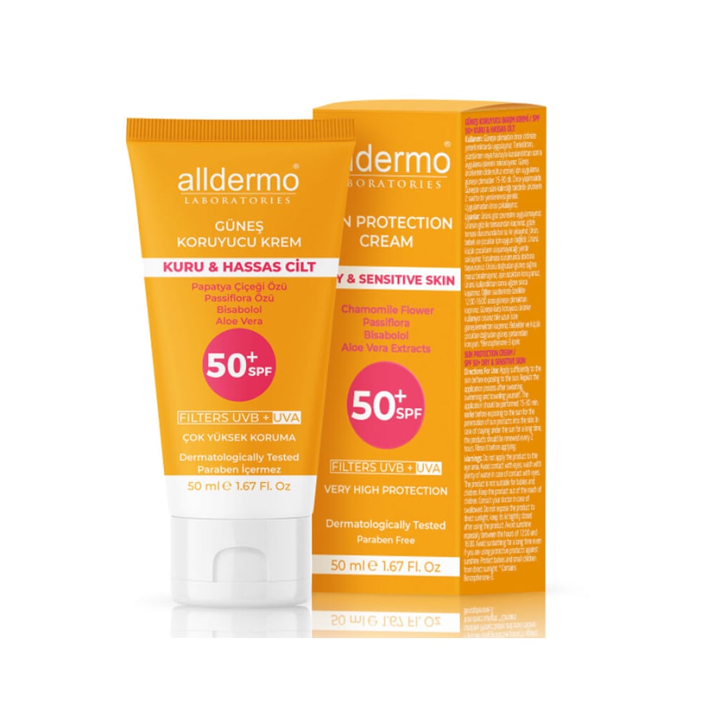Alldermo Spf50+ Güneş Koruyucu Krem Tüp 50 ml