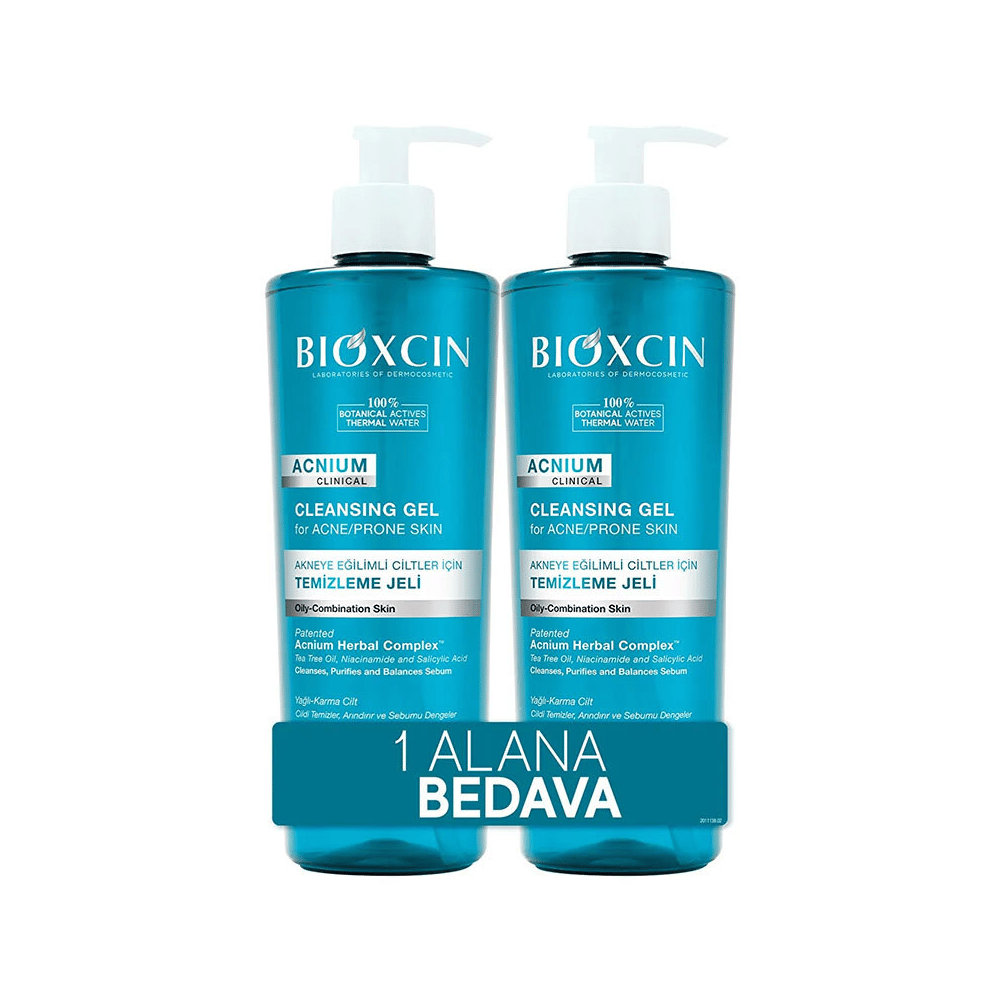 Bioxcin Acnium Sebium Dengeleyici Yüz Yıkama Jeli 500 ml 1+1 Hediyeli