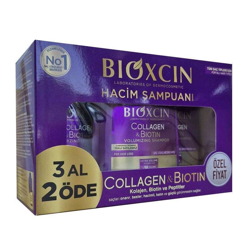 Bioxcin Collagen & Biotin Hacim Şampuanı 3 Al 2 Öde 300 ml