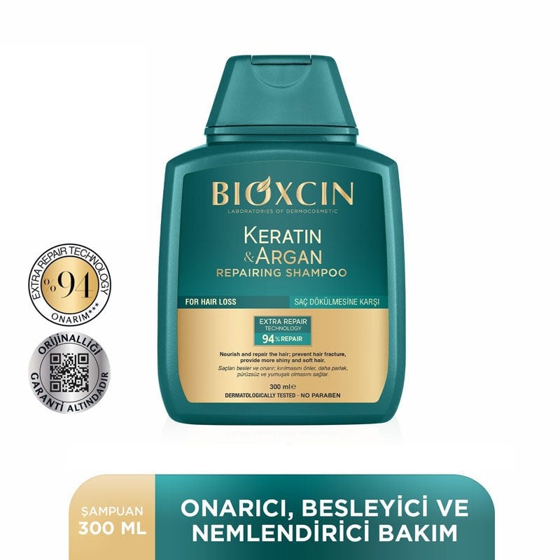 Bioxcin Keratin & Argan Onarıcı Şampuan 300 ml
