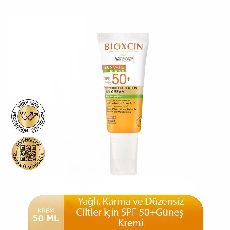 Bioxcin Sun Care Akneye Eğilimli Ciltler İçin Güneş Kremi SPF50+ 50 ml