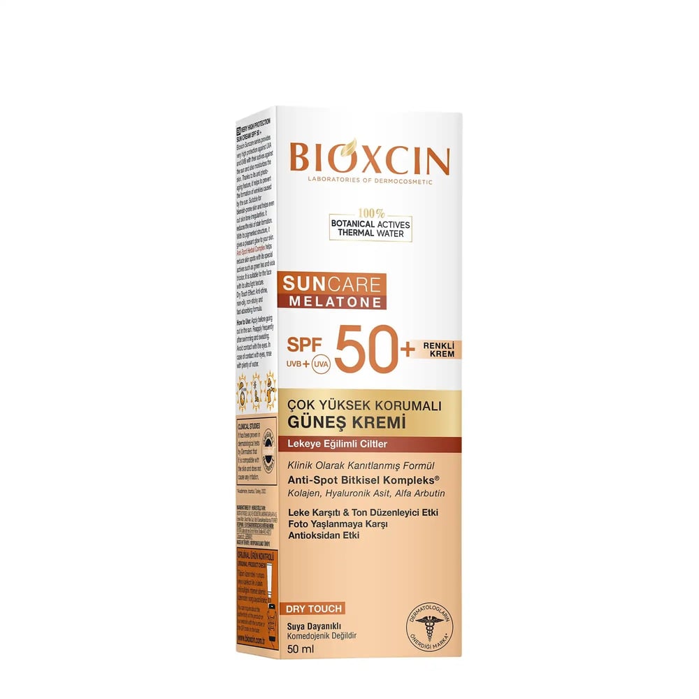 Bioxcin Sun Care Melatone Lekeye Eğilimli Ciltler İçin SPF50+ Renkli Güneş Kremi 50 ml