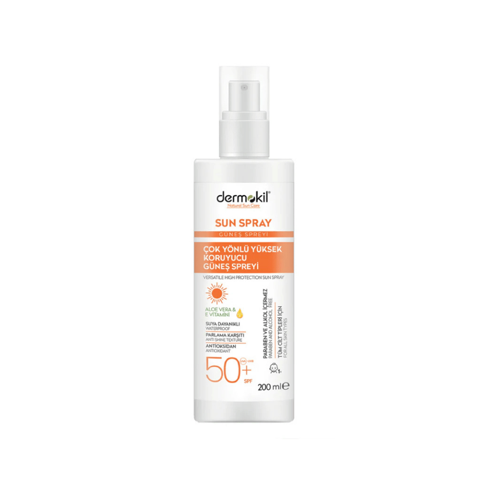 Dermokil Çok Yönlü Yüksek Koruyucu SPF50+ Sprey Güneş Kremi 200 ml