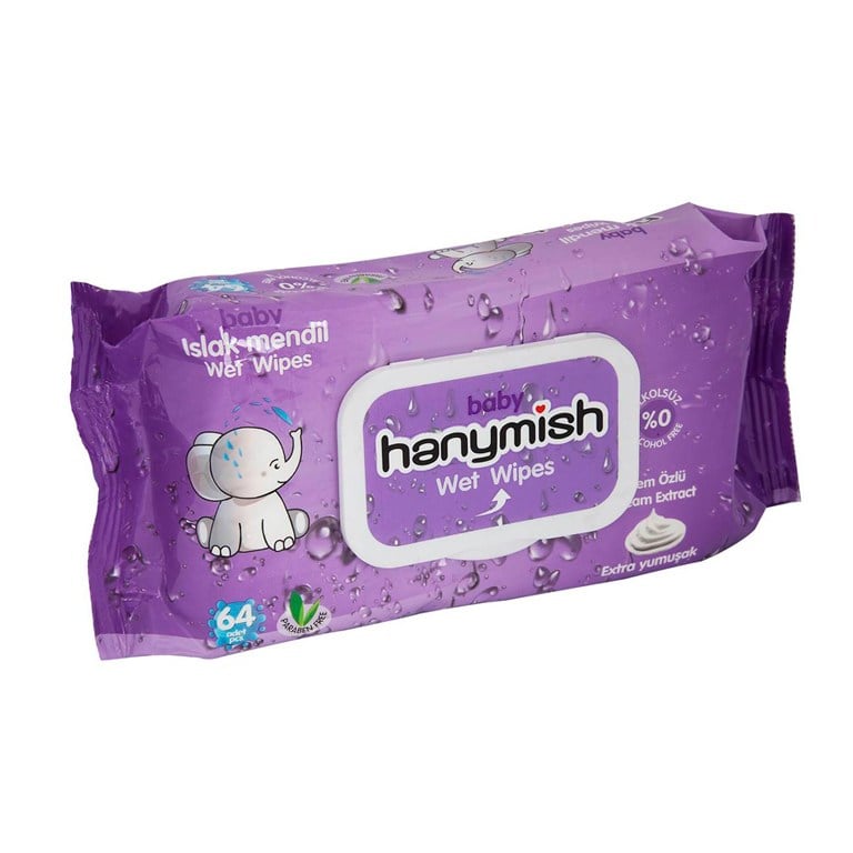 Hanymish Baby 64'lü Krem Özlü Islak Mendil