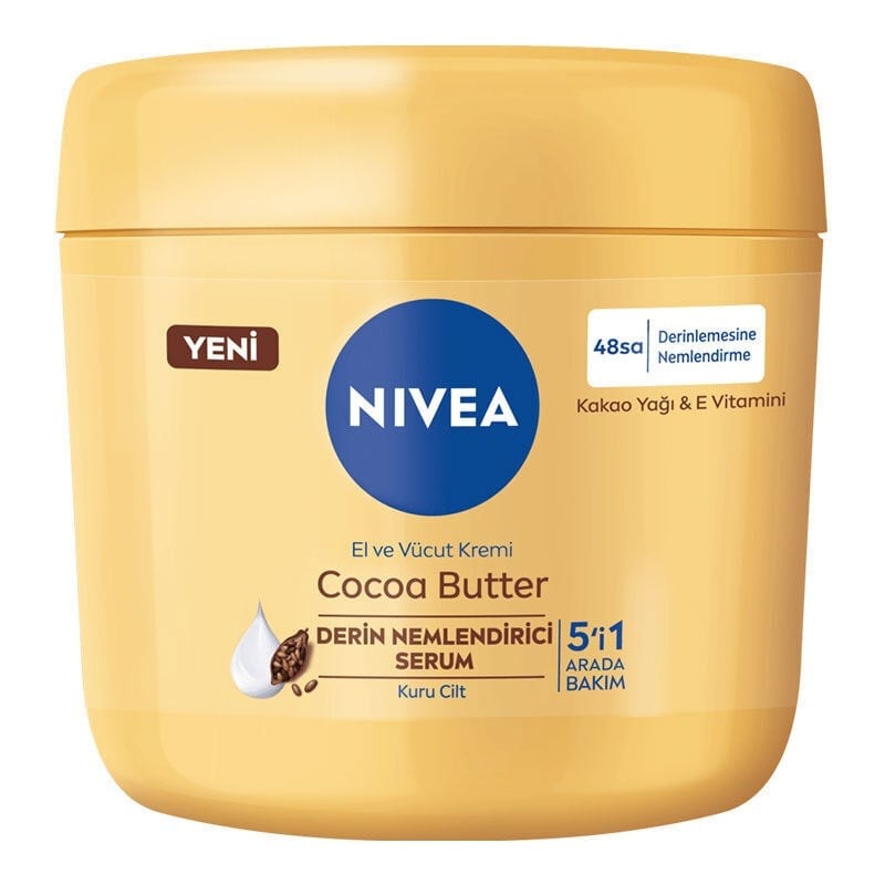 Nivea Cocoa Butter Derin Nemlendirici Serum 5'i 1 Arada Bakım El ve Vücut Kremi 400 ml
