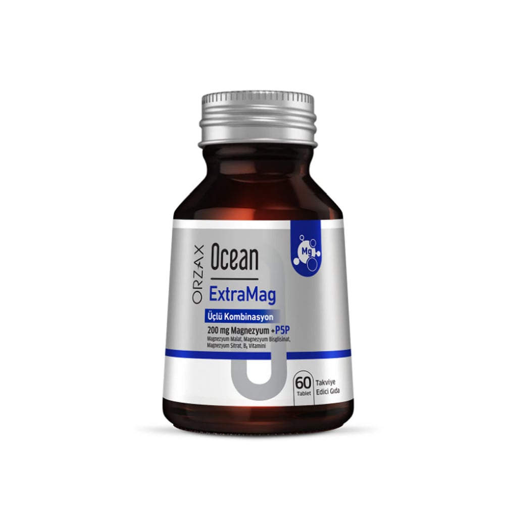 Orzax Ocean ExtraMag Üçlü Magnezyum Kombinasyonu 60 Tablet