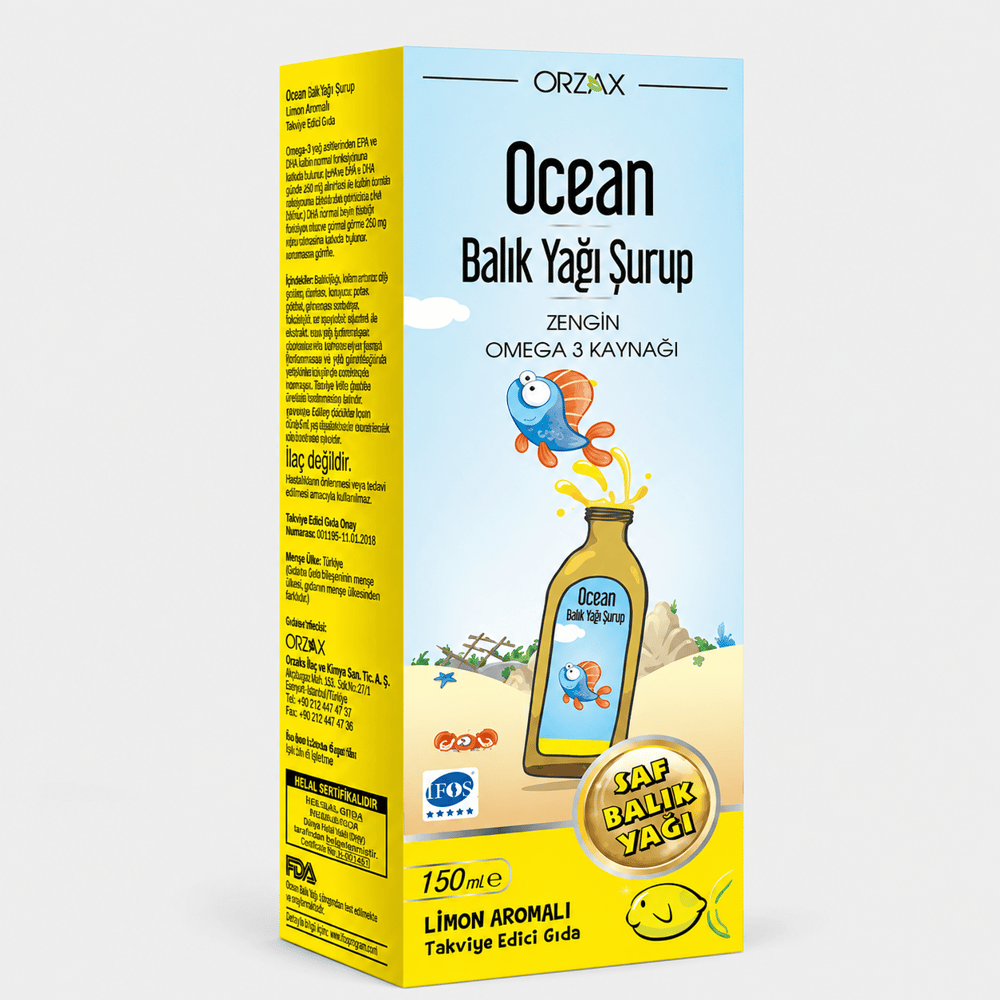 Orzax Ocean Omega3 Şurup 150 ml - Limon